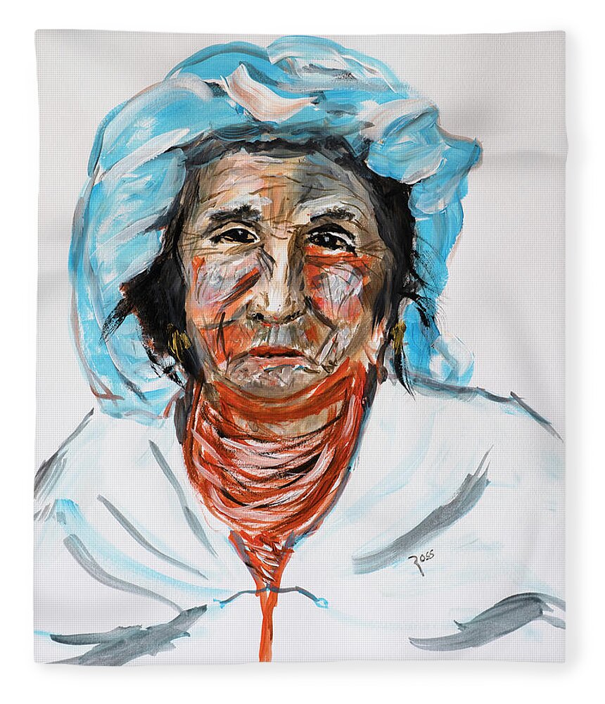 Woman Fleece Blanket featuring the painting Ageless Beauty by Mark Ross