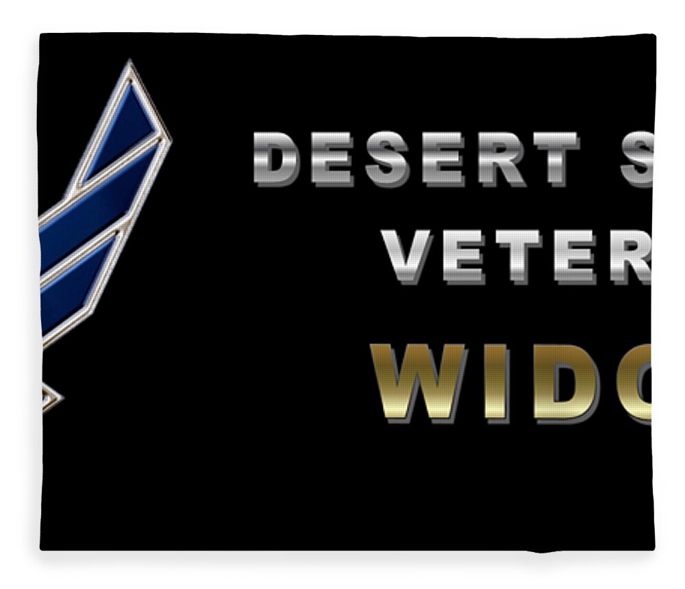 Air Fleece Blanket featuring the digital art Air Force Desert Storm Widow by Bill Richards