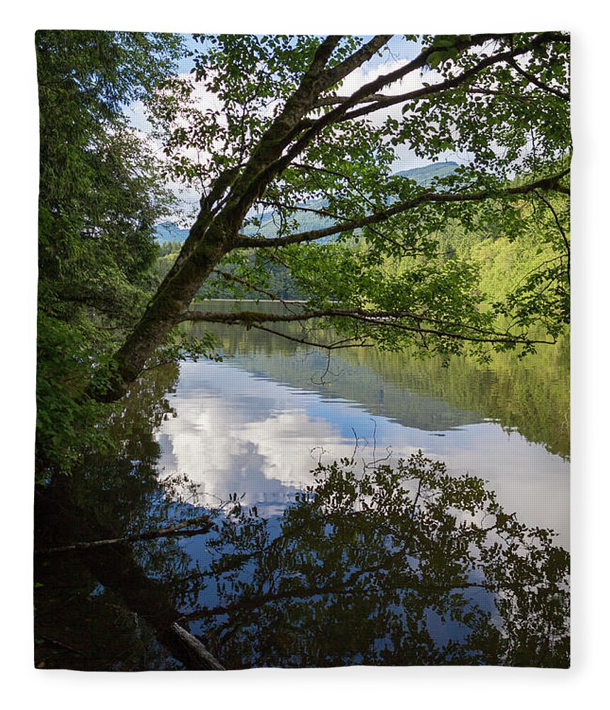 Dv8.ca Fleece Blanket featuring the photograph Alice Lake Serenity by Jim Whitley
