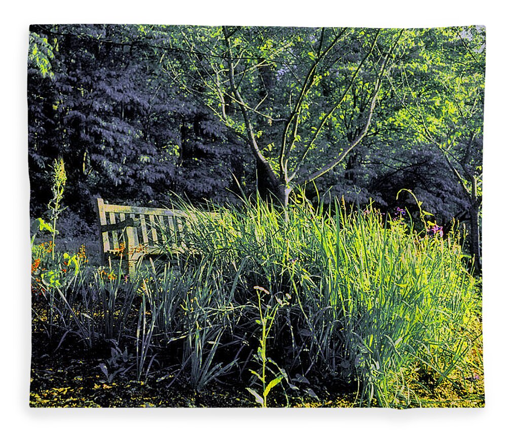 Nature Fleece Blanket featuring the photograph Along the Path to Lake Caroline by Steve Ember