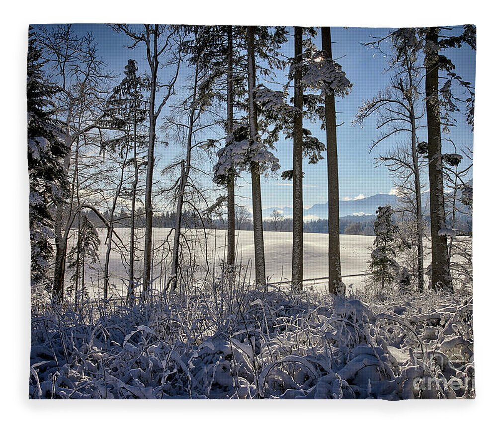 Nag006013 Fleece Blanket featuring the photograph Alpine Winter by Edmund Nagele FRPS