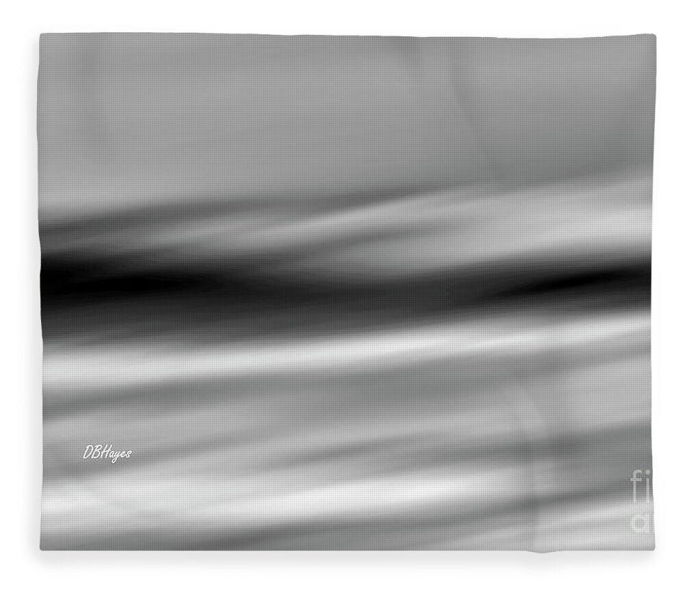 Oceans Fleece Blanket featuring the photograph Altered Reality 29 - Black and White Raging Sea Impressionistic Art by DB Hayes