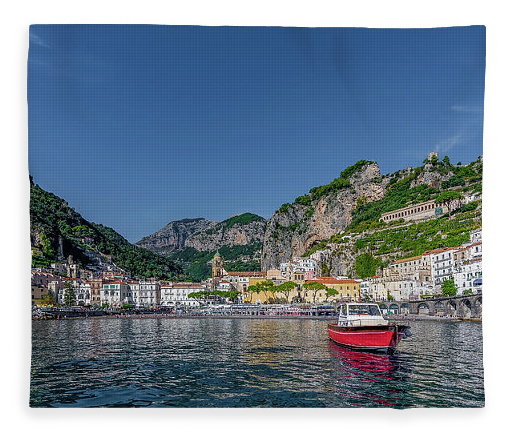 Amalfi Fleece Blanket featuring the photograph Amalfi by David Downs