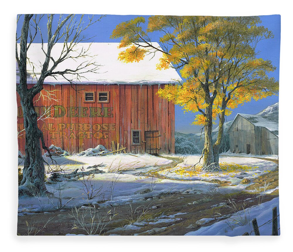 Michael Humphries Fleece Blanket featuring the painting American Beauty by Michael Humphries