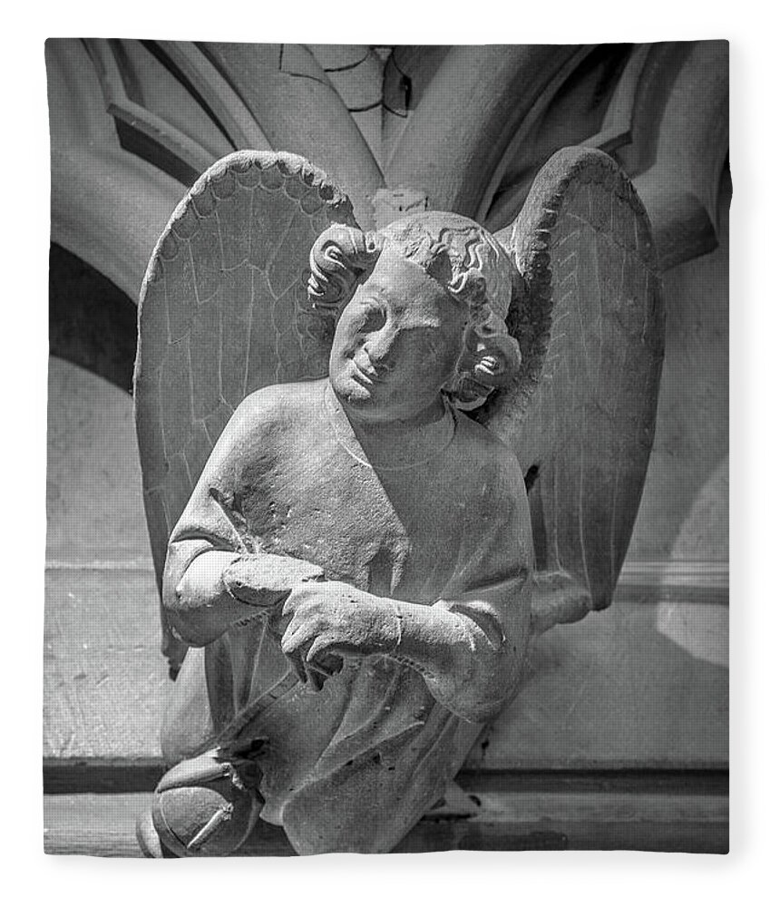 Architecture Fleece Blanket featuring the photograph An Angel's Perch by W Chris Fooshee