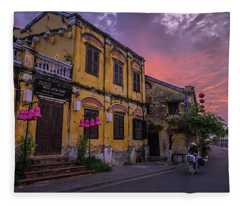 Ancient Fleece Blanket featuring the photograph Ancient Town of Hoi An by Arj Munoz