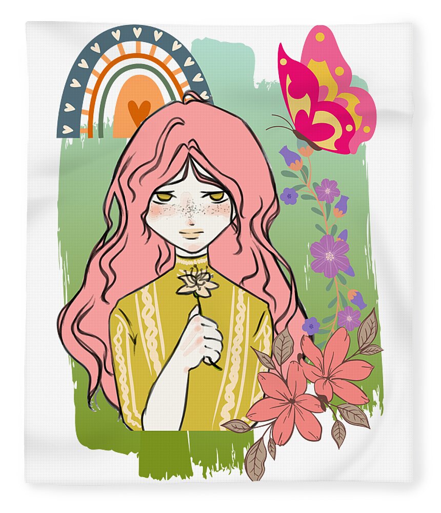 Kamado Nezuko Anime Art Demon Slayer Fleece Blanket by Anime Art - Fine Art  America