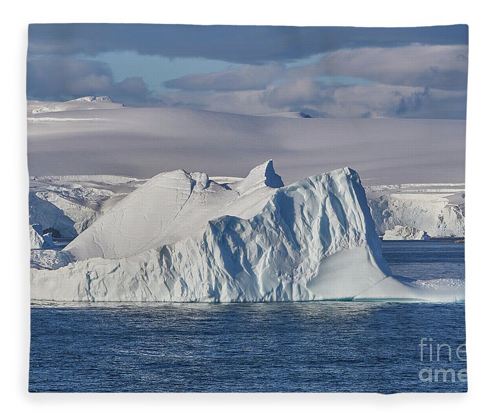 Antarctica Fleece Blanket featuring the photograph Antarctic Layers by Brian Kamprath