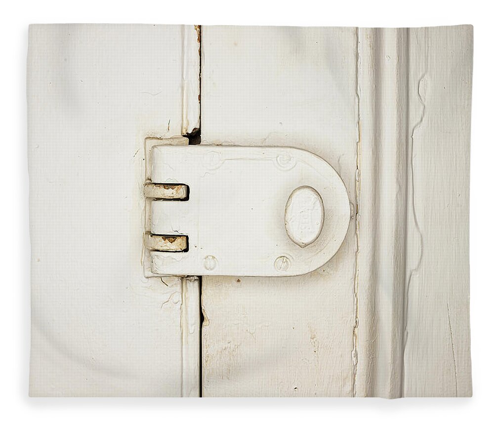 Door Fleece Blanket featuring the photograph Antique Door Knob 3 by Amelia Pearn