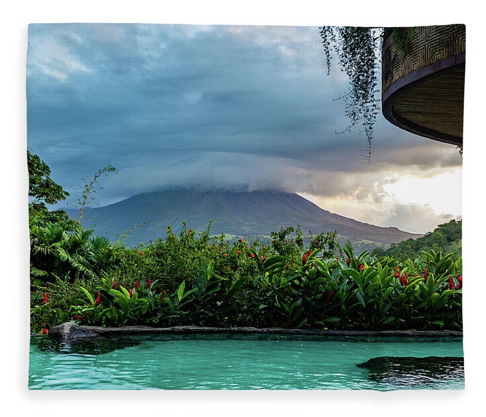 Active Fleece Blanket featuring the photograph Arenal Volcano 2 by Cindy Robinson