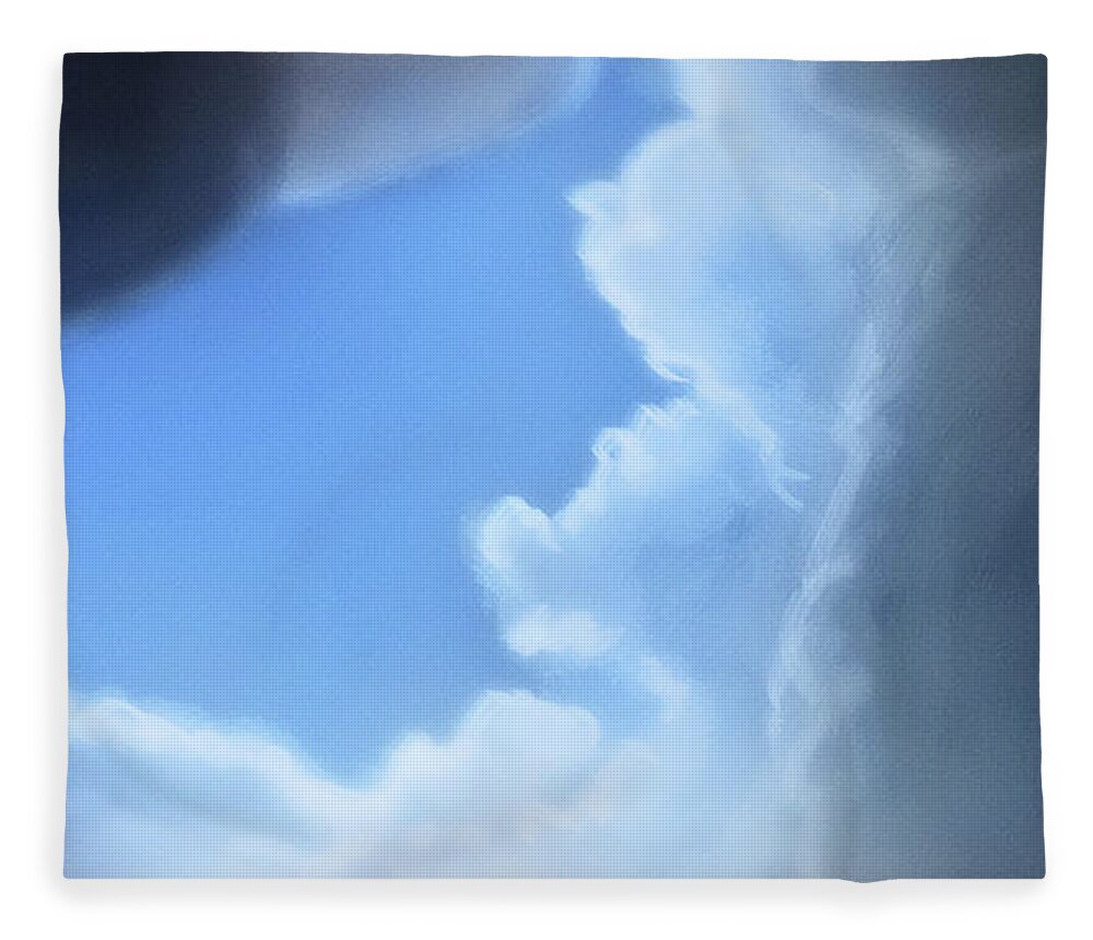 Clouds Fleece Blanket featuring the digital art Art - Gate to Heaven by Matthias Zegveld