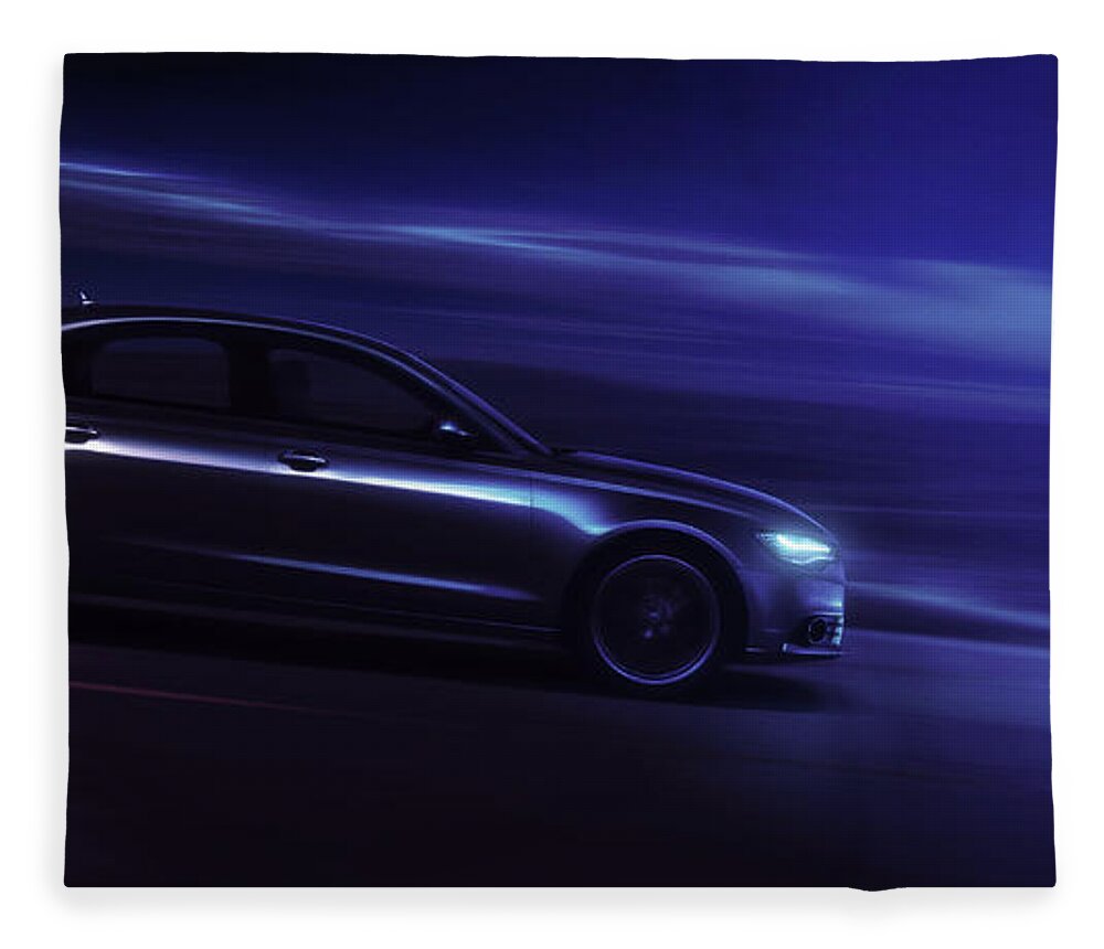 Audi Fleece Blanket featuring the digital art Art - My Favorite Ride by Matthias Zegveld