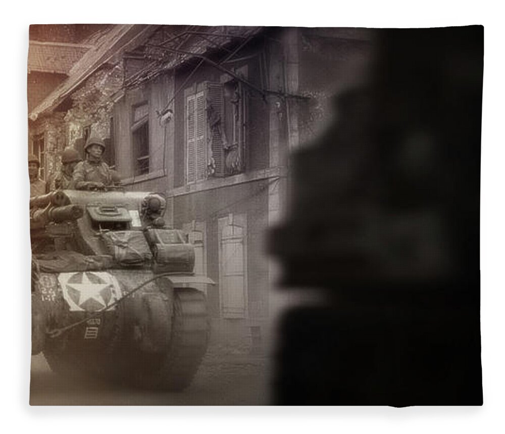 World War Two Fleece Blanket featuring the digital art Art - Road to Victory by Matthias Zegveld