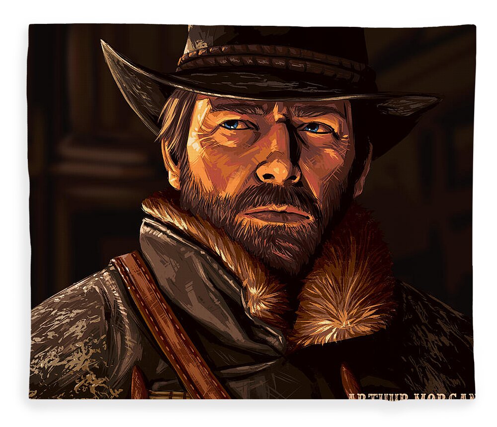 Arthur Morgan - Red Dead Redemption 2 Fleece Blanket by Darko Babovic -  Pixels Merch