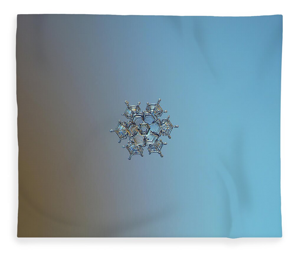 Snowflake Fleece Blanket featuring the photograph Snowflake photo - Flying castle by Alexey Kljatov