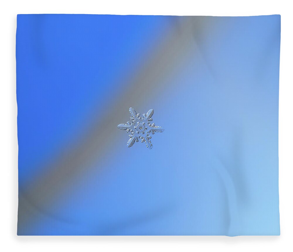 Snowflake Fleece Blanket featuring the photograph Snowflake photo - Heart-powered star alternate by Alexey Kljatov