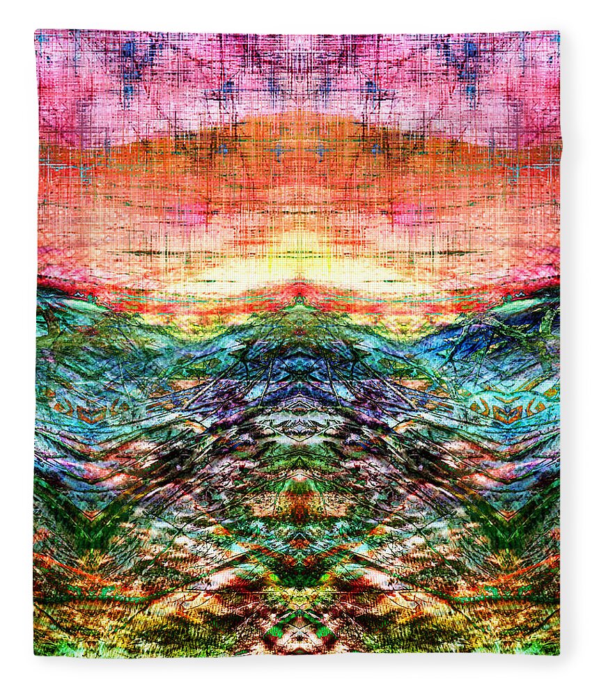 Photo Fleece Blanket featuring the digital art Ground Your Energy by Atousa Raissyan