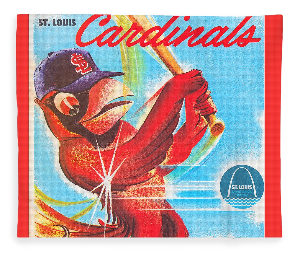 1964 St. Louis Cardinals Scorecard Art Fleece Blanket by Row One