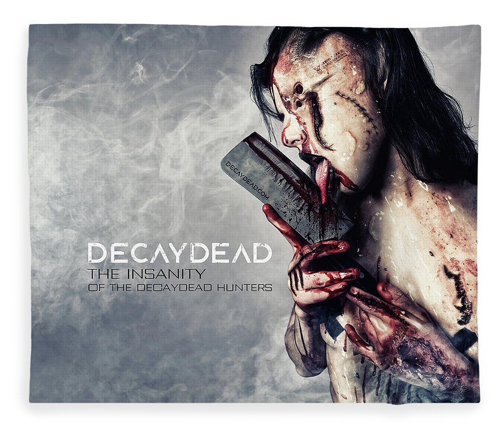 Argus Dorian Fleece Blanket featuring the digital art The Insanity of the Decaydead Hunters by Argus Dorian
