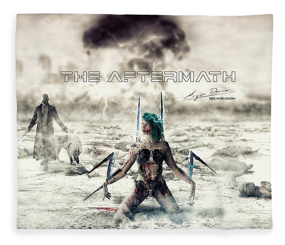 Argus Dorian Fleece Blanket featuring the digital art The Aftermath The end of her war by Argus Dorian