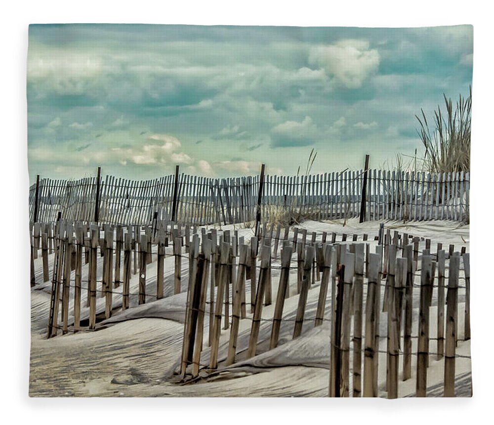 Beach Fleece Blanket featuring the photograph At The Beach by Cathy Kovarik