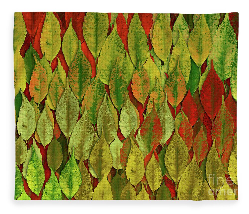 Colorful Fleece Blanket featuring the photograph Autumn for lovers by Mehran Akhzari