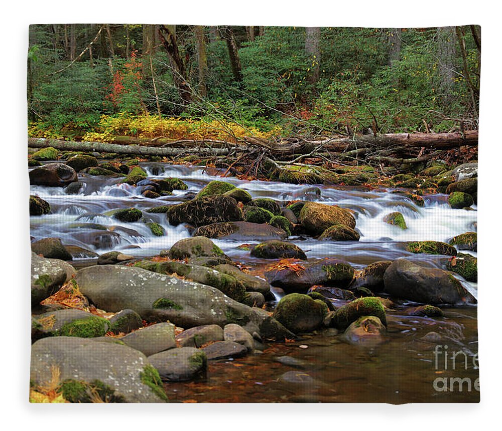 River Fleece Blanket featuring the photograph Autumn Lullabye by Rick Lipscomb