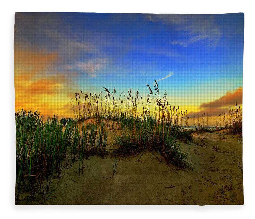 Autumn On The Outer Banks Prints Fleece Blanket featuring the photograph Autumn On The Outer Banks by John Harding