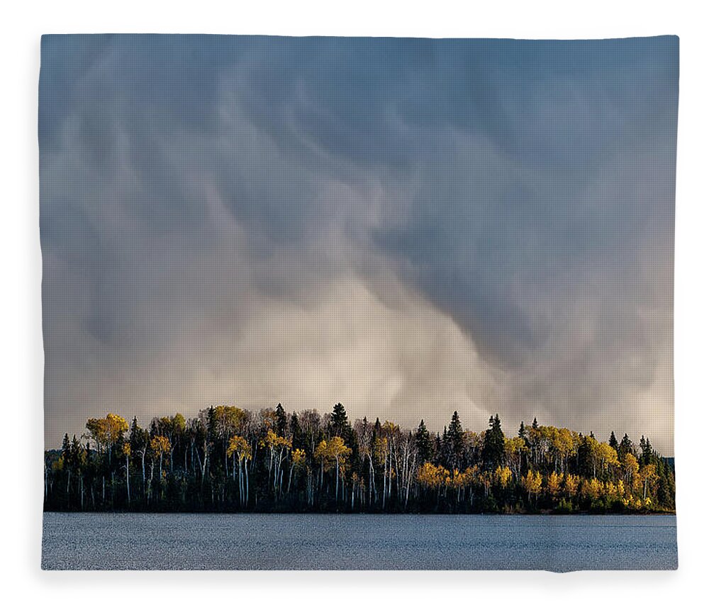 Water Fleece Blanket featuring the photograph Autumn Rising by Doug Gibbons