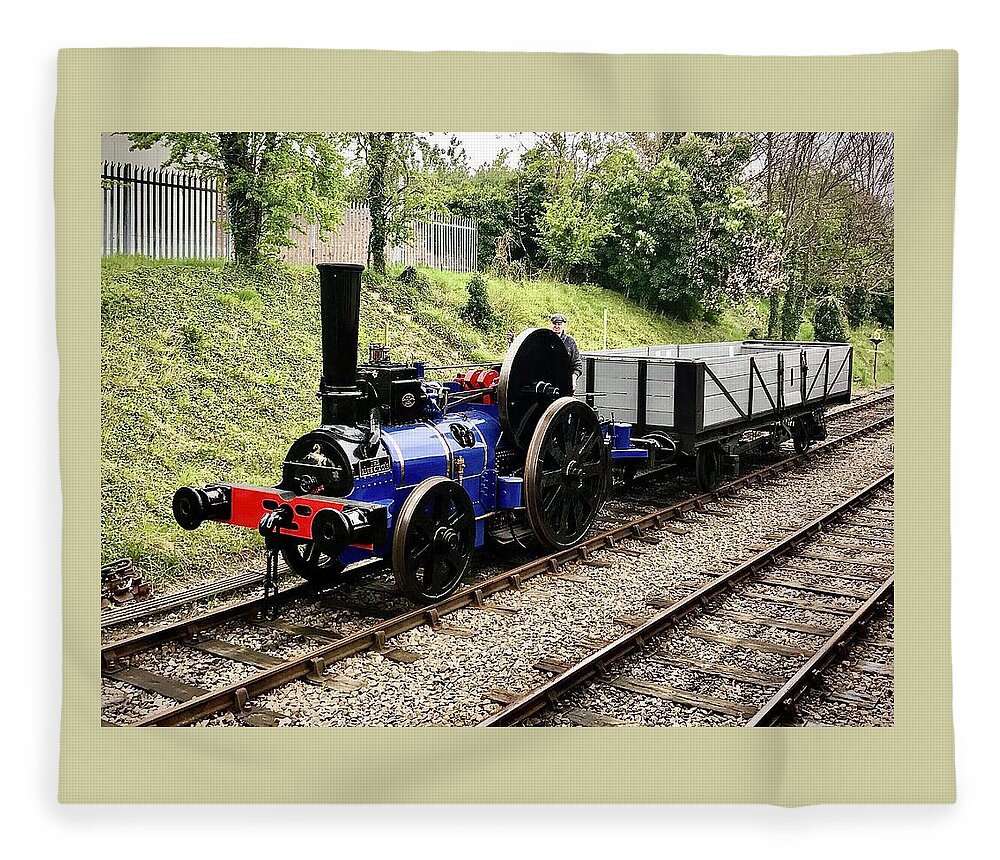 Quinton Rd Fleece Blanket featuring the photograph Aveling Porter Locomotive 9449 The Blue Circle by Gordon James