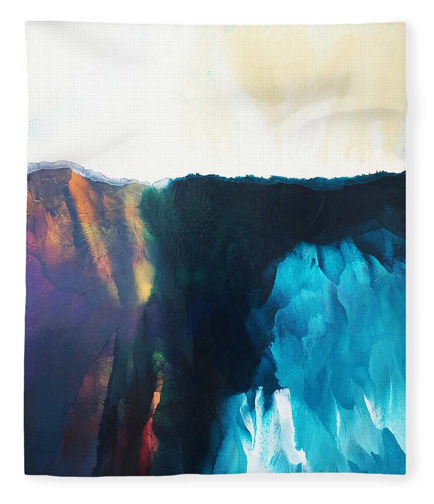  Fleece Blanket featuring the painting Awaken by Linda Bailey