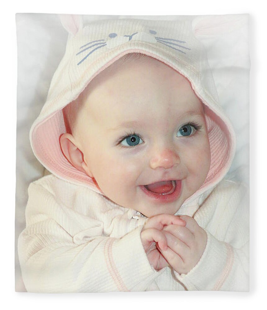 Baby Fleece Blanket featuring the photograph Baby Girl III by Veronica Batterson