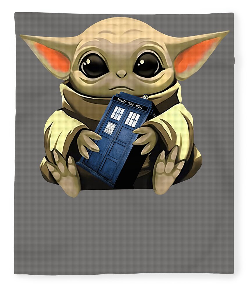 Baby yoda Hug Phone Booth Doctor Who Star Wars Gift Tee Summer Fashion Teen  Fleece Blanket