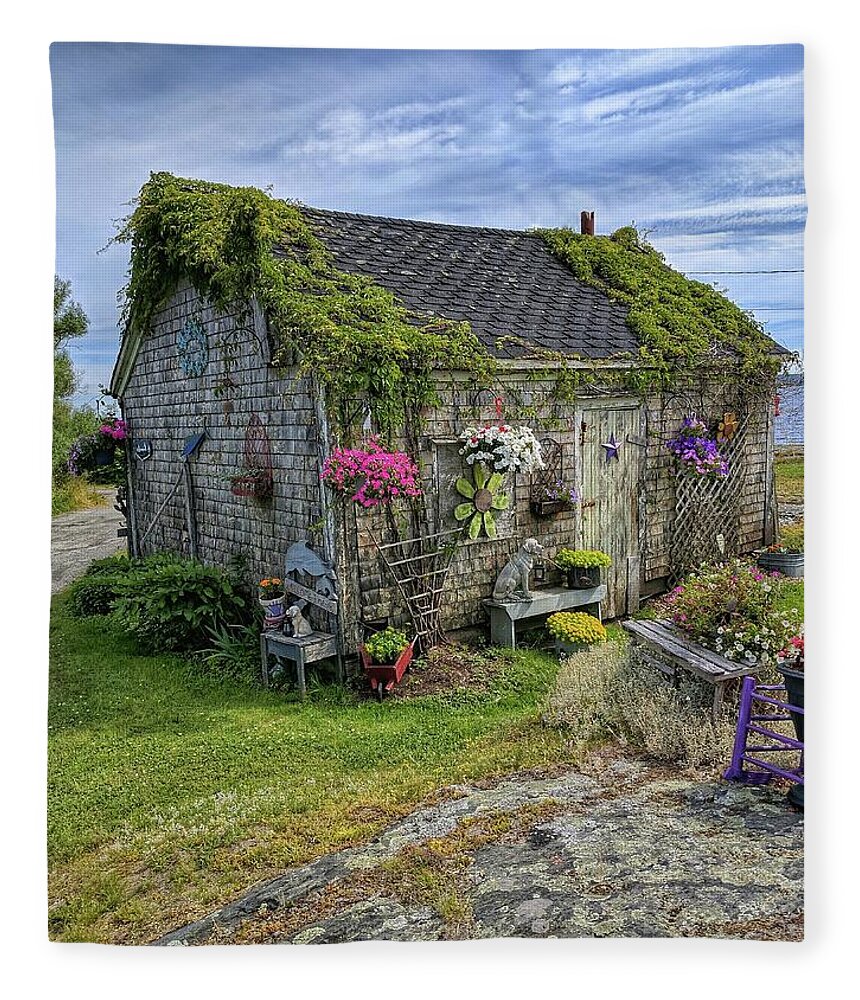 Shack Fleece Blanket featuring the photograph Backroads of Nova Scotia by Yvonne Jasinski