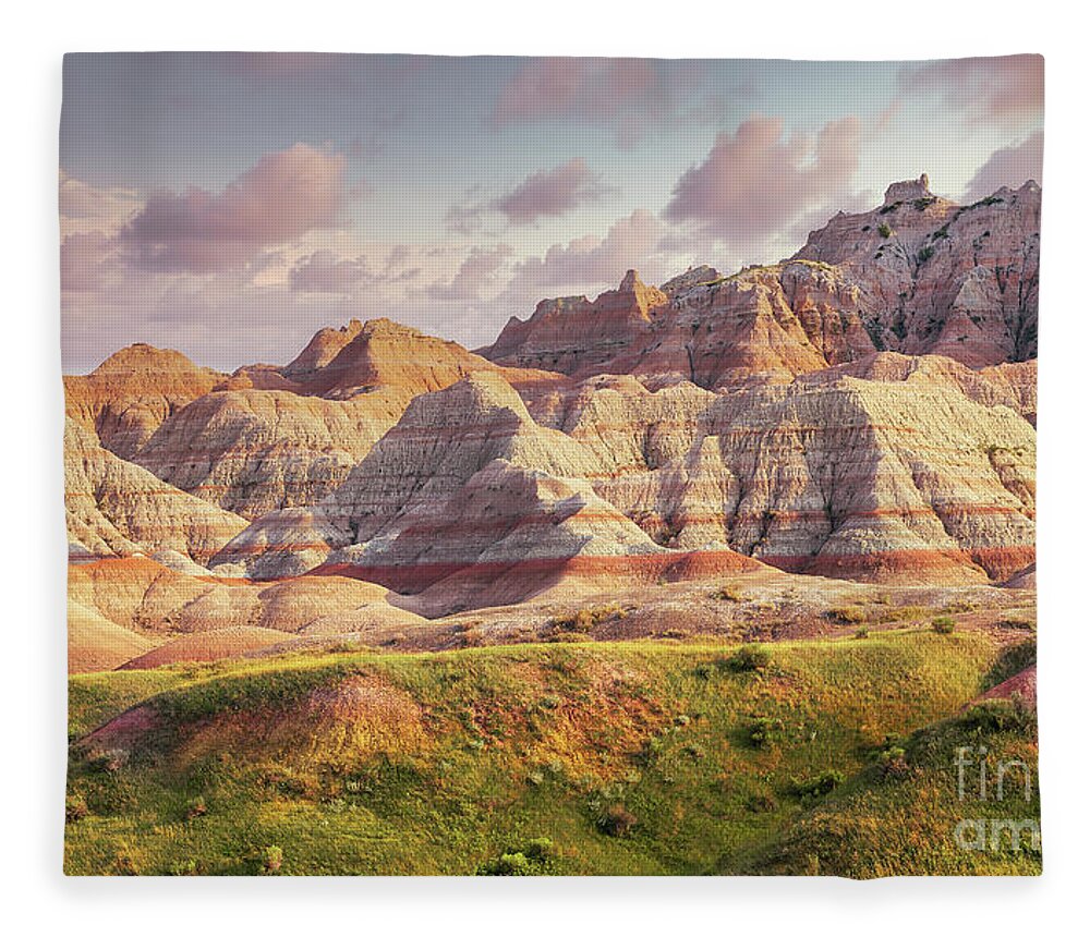 Badlands Fleece Blanket featuring the photograph Bad Lands by Dheeraj Mutha