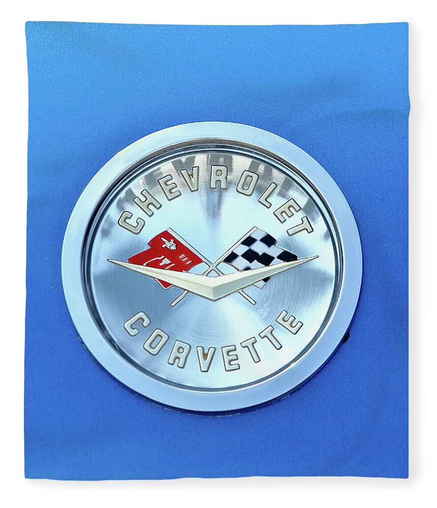Corvette Fleece Blanket featuring the photograph Badge of Distinction by Lens Art Photography By Larry Trager