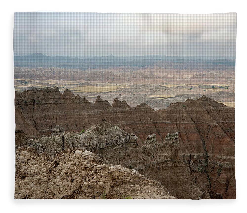  Fleece Blanket featuring the photograph Badlands 22 by Wendy Carrington