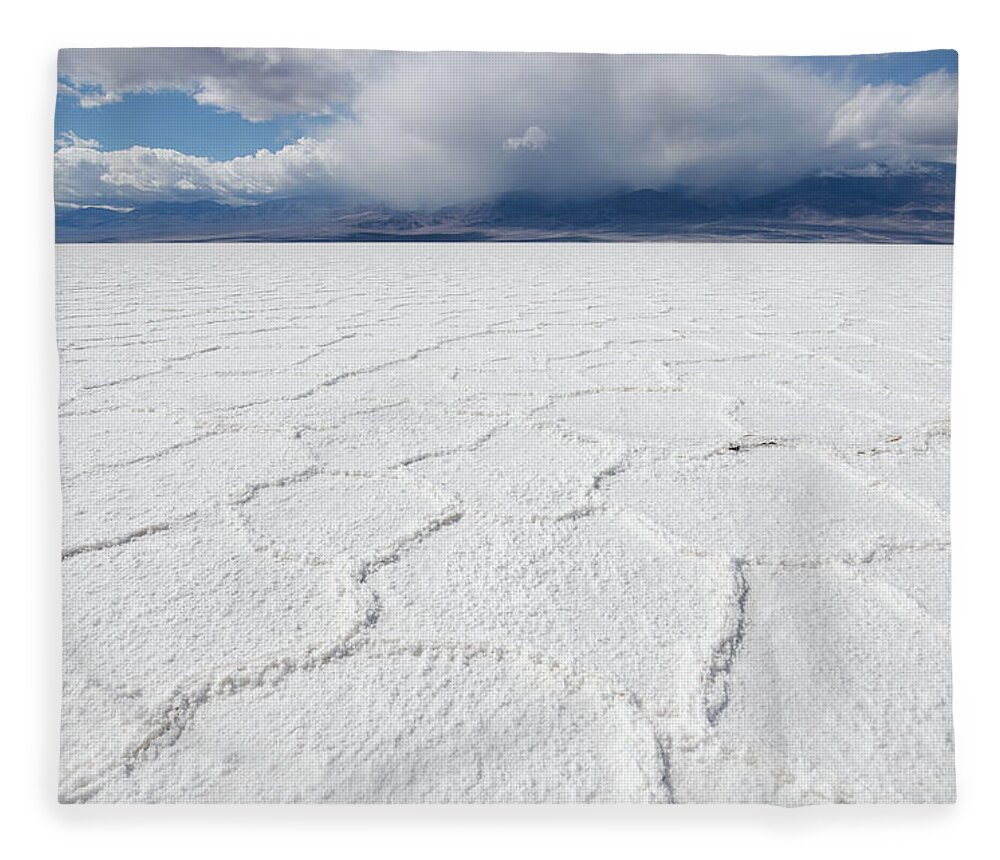 Death Valley Fleece Blanket featuring the photograph Badwater Basin No.2 by Margaret Pitcher