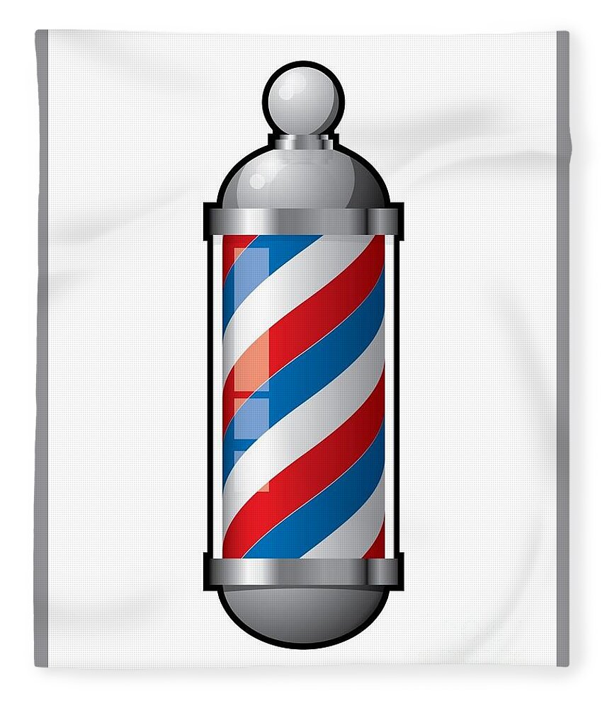Barber Fleece Blanket featuring the photograph Barber pole by Action
