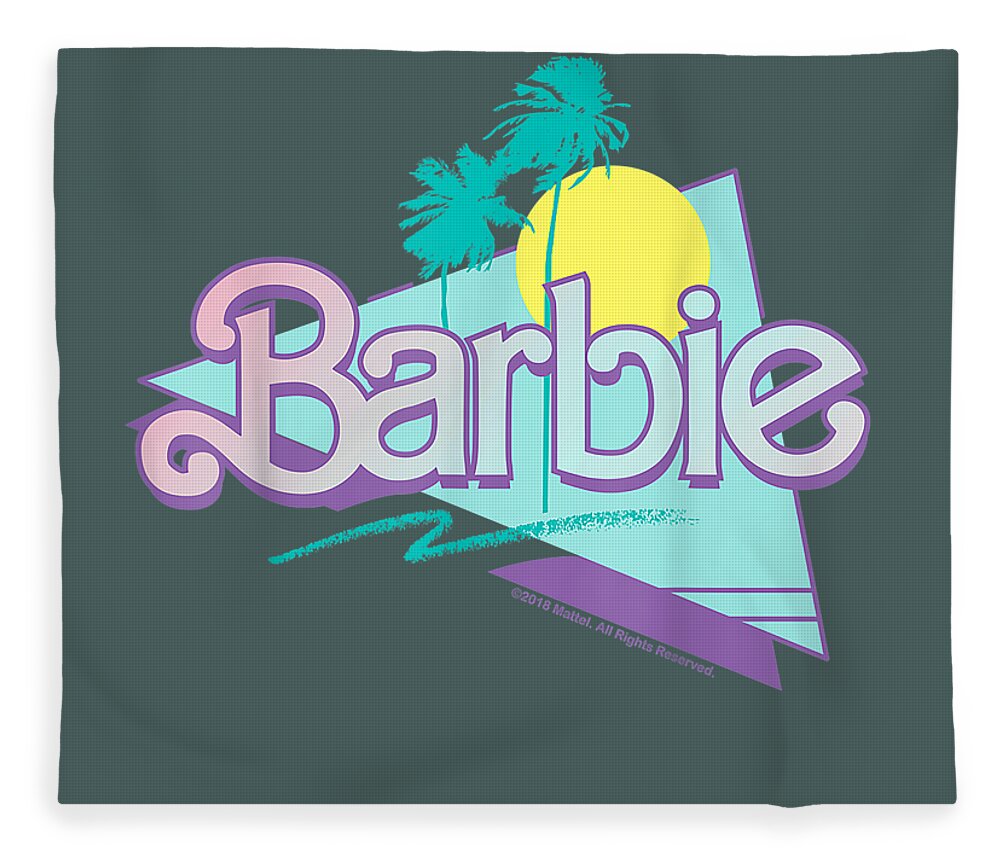 Barbie 90S Barbie Logo Fleece Blanket by Nilay Shreej - Pixels