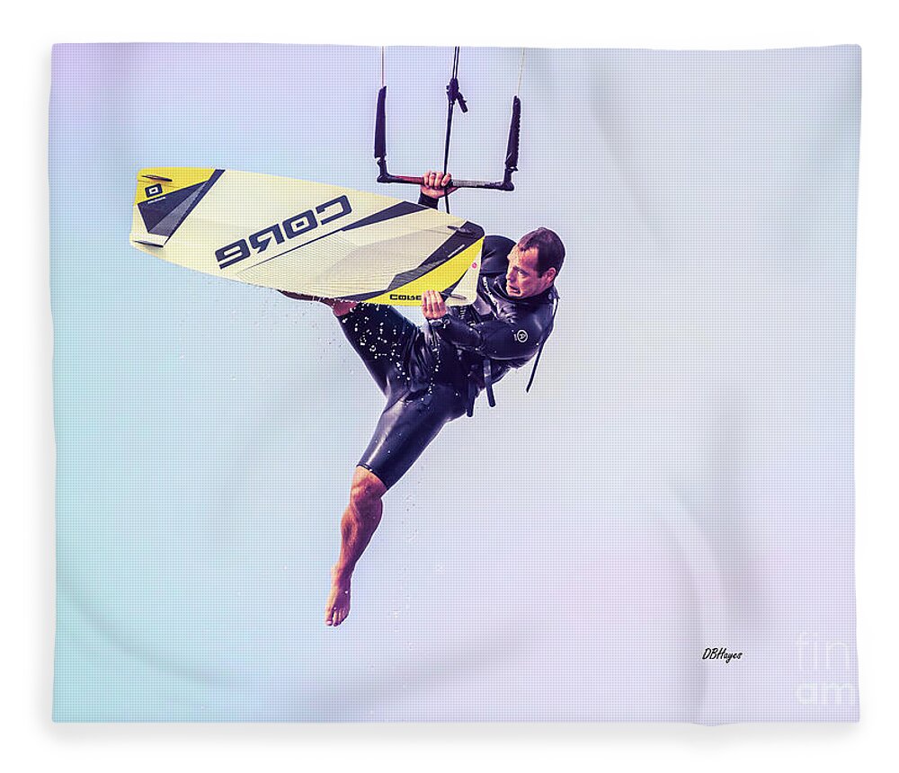 Kites Fleece Blanket featuring the photograph Barely Hanging On by DB Hayes