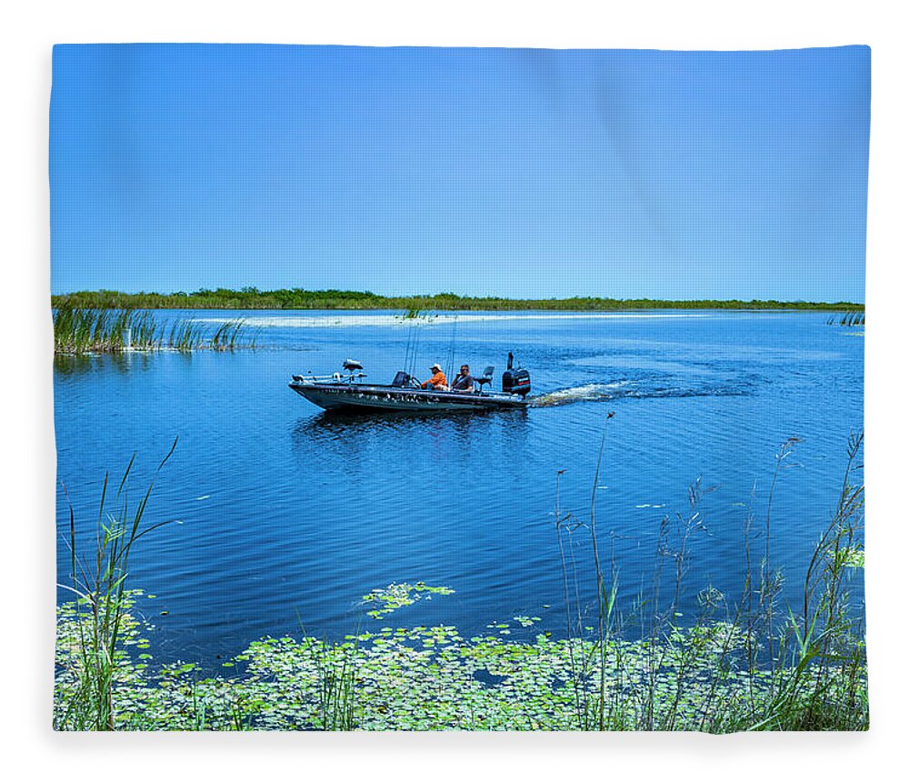 Fishing Fleece Blanket featuring the photograph Bass Fishing Done by Blair Damson