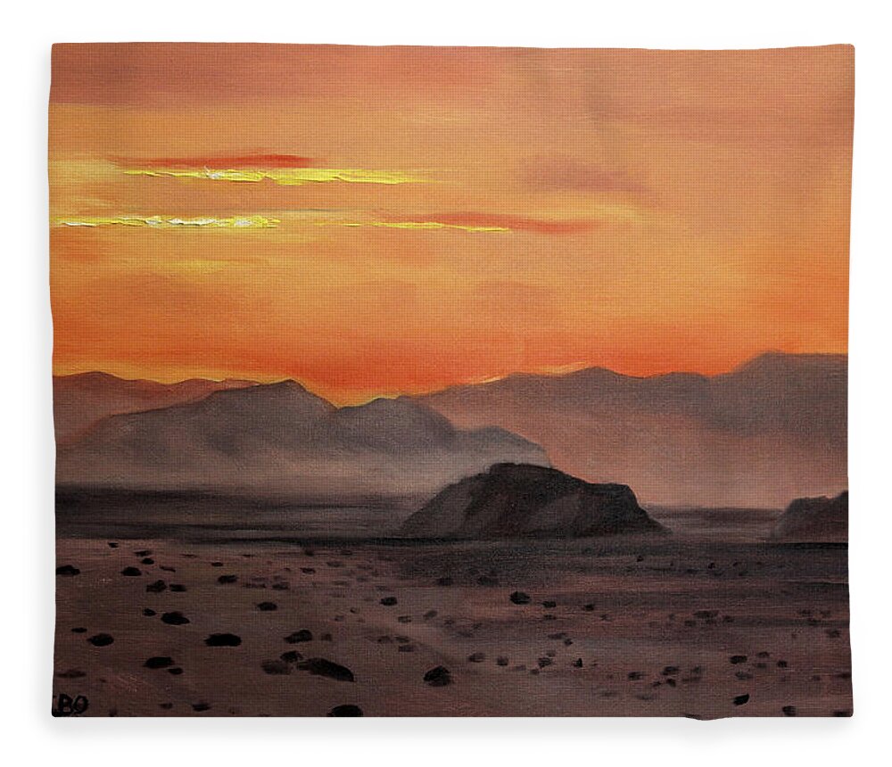 Be Still And Know I Am God Fleece Blanket featuring the painting Be Still And Know I Am God Psalm 46-10 by Anthony Falbo