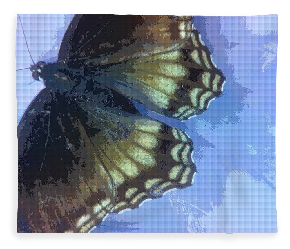 Butterfly Fleece Blanket featuring the photograph Be Still For Awhile by Andy Rhodes