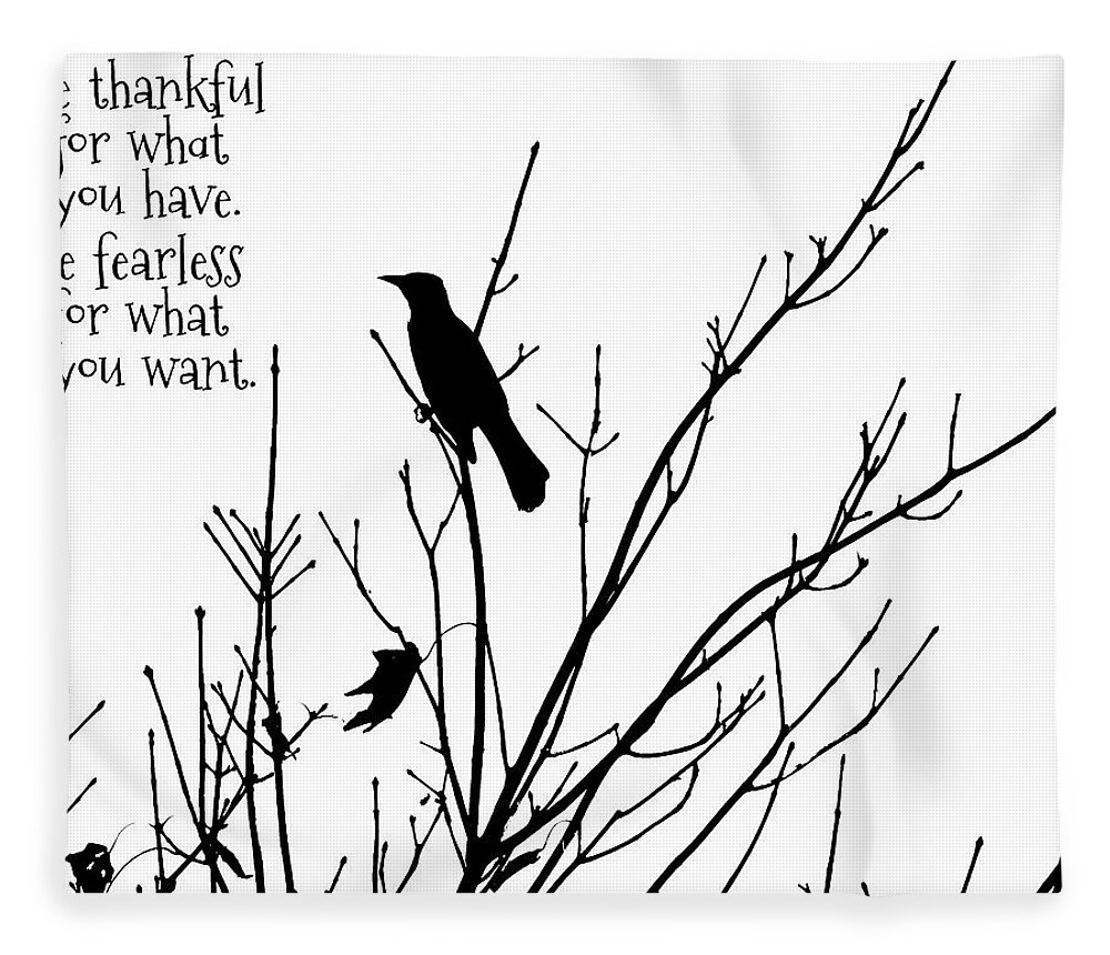 Poster Fleece Blanket featuring the photograph Be Thankful by Cathy Kovarik