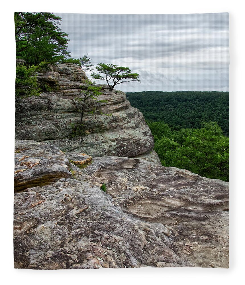 View Fleece Blanket featuring the photograph Bee Rock Overlook 3 by Phil Perkins