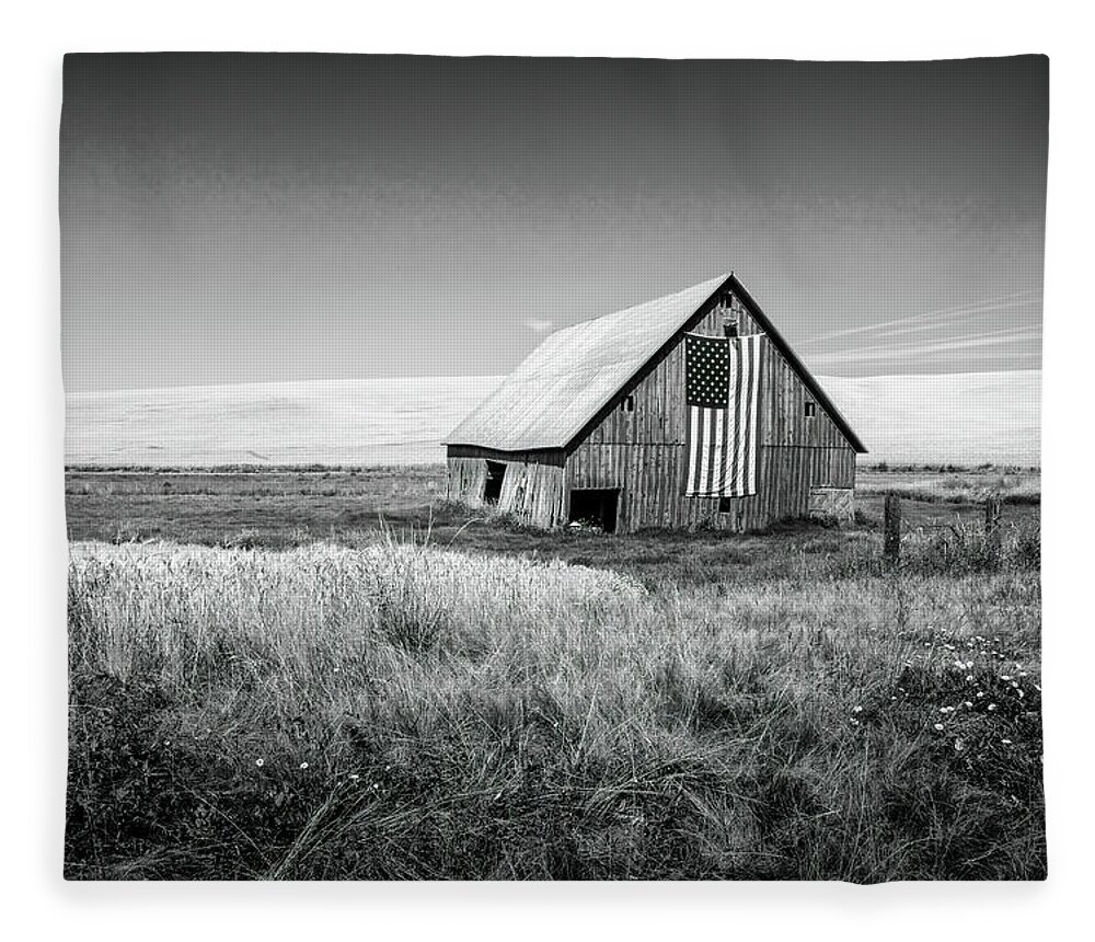 Farm Fleece Blanket featuring the photograph Between the Waves of Grain by Connie Carr
