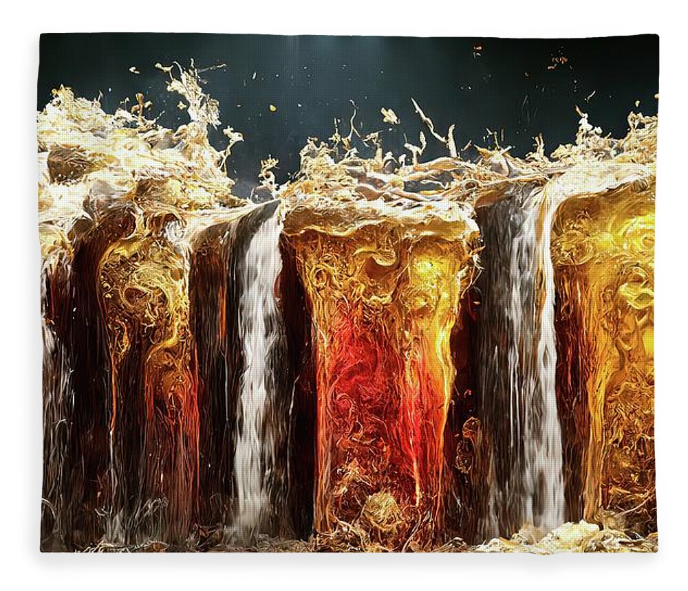 Beverage Fleece Blanket featuring the digital art Beverages by Daniel Eskridge