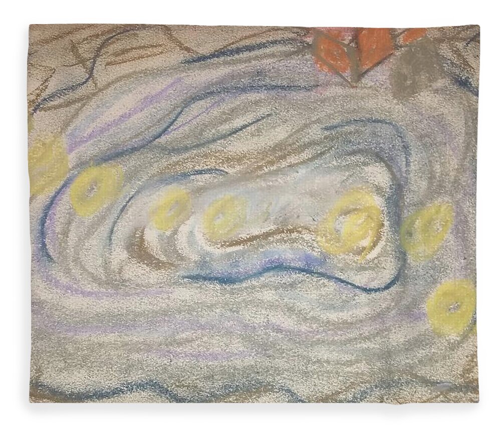 Abstract Fleece Blanket featuring the pastel Beyond by Suzanne Berthier