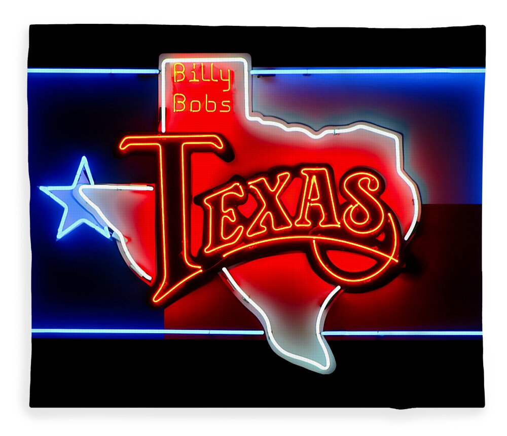 Texas Fleece Blanket featuring the photograph Billy Bobs by Micah Offman
